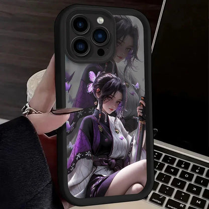 Anime Demon Slayer Girl Phone Case For iPhone