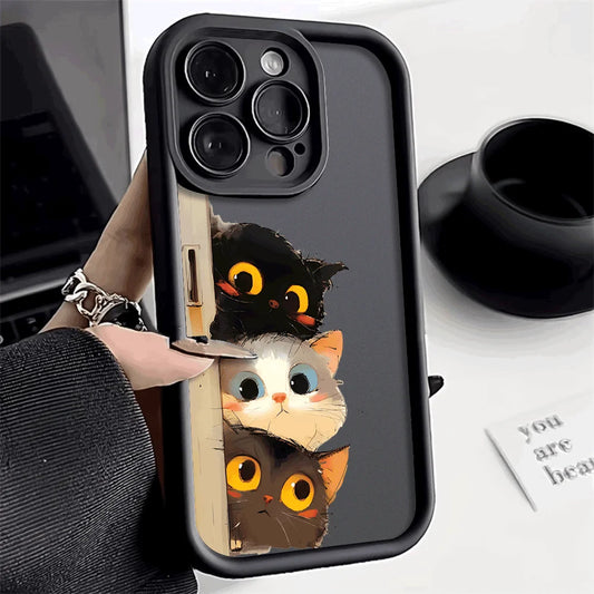 Funny Cartoon Cat Silicone Cover Shockproof Phone Case