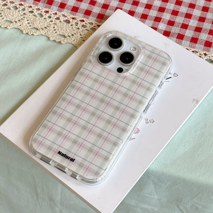 Brown Checkers Vintage Minimalist Chic Protective Phone Case