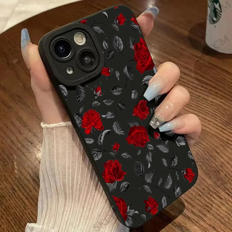 New Retro Fashion Rose Phone Case For iPhone