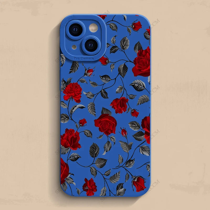 New Retro Fashion Rose Phone Case For iPhone