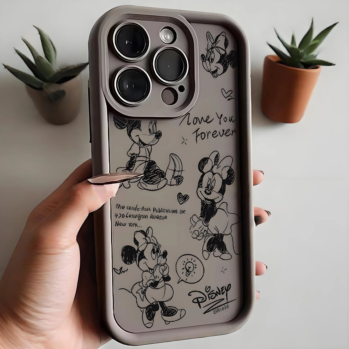Disney Sketch Minnie Cartoon Phone Case For IPhone