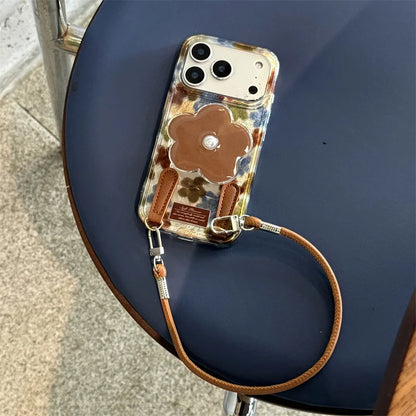 Fashion Oil Painting Flower Phone Case For iPhone