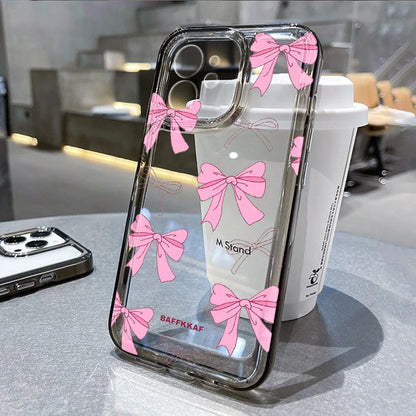 Bow Print Clear Phone Case