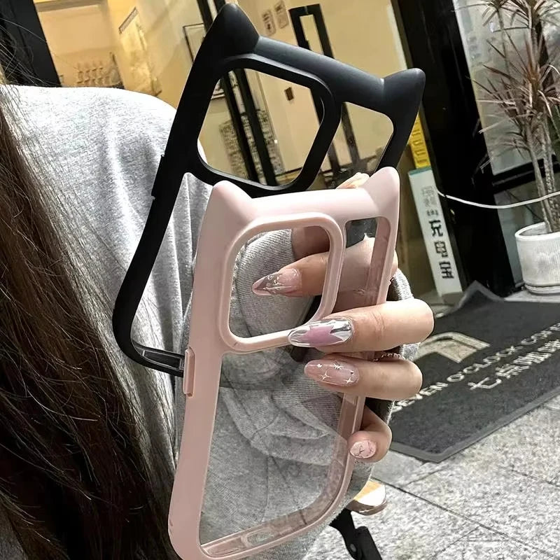 Soft Silicone Cute Cat Ear Phone Cases
