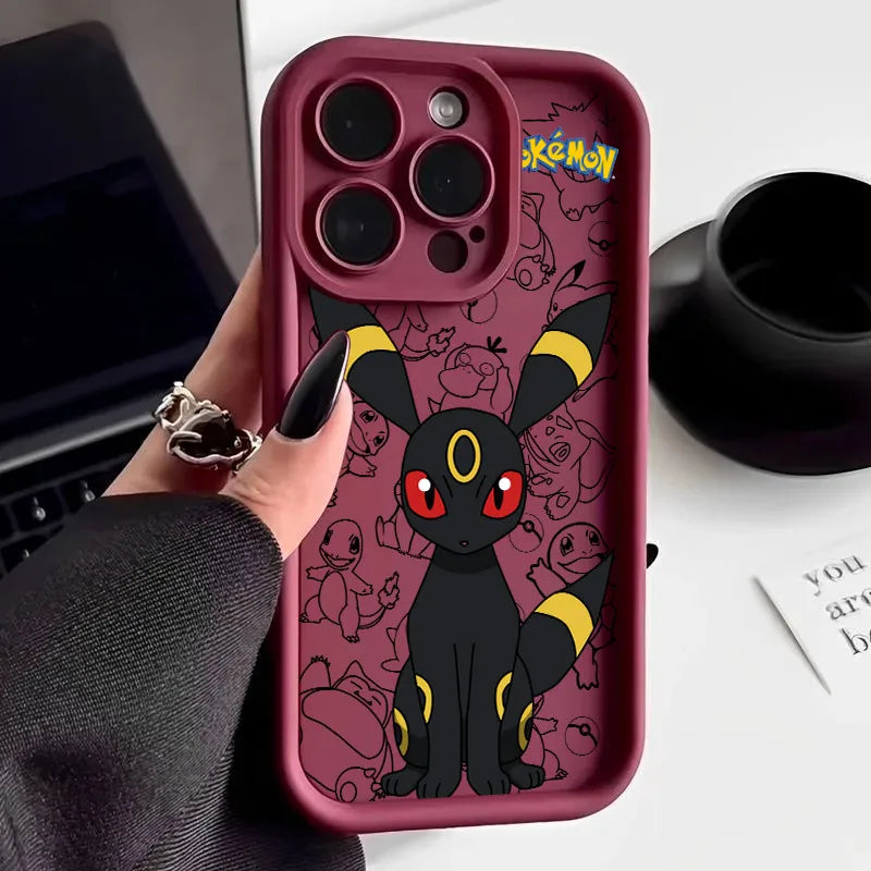 Snorlax Umbreon Pokemons Anime Soft Silicone Case For iPhone
