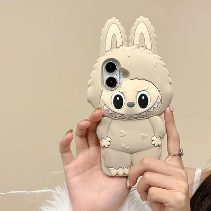 Kawaii 3D Cartoon Monster Rabbit Elf Phone Case For iPhone