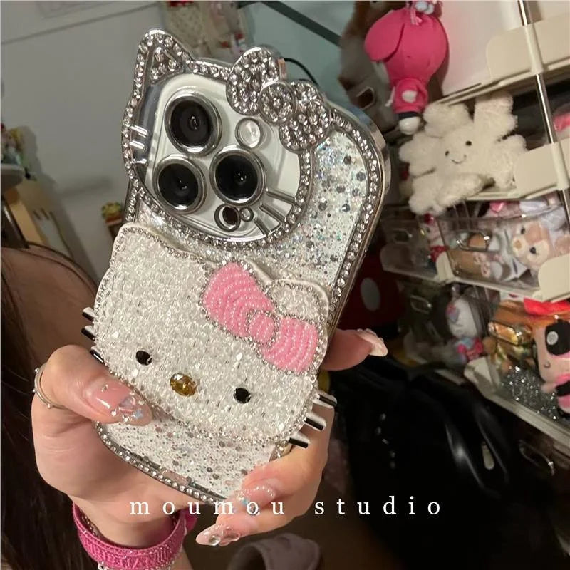 Luxury Hello Kitty Shinny Diamonds Original Case For iPhone