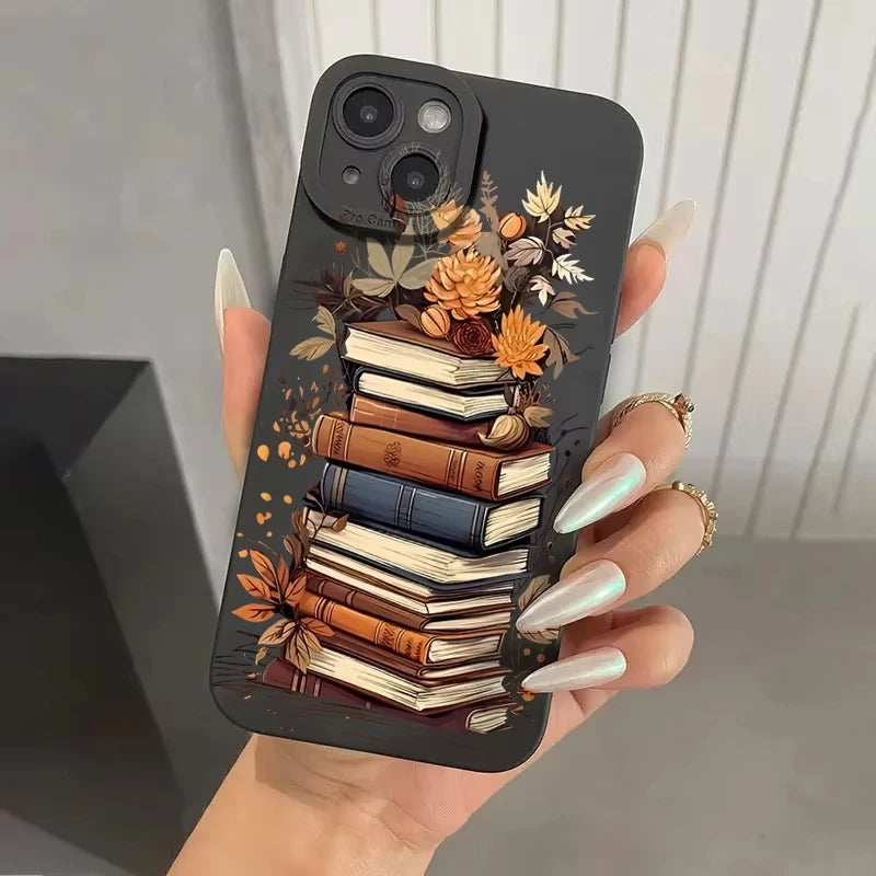 Creative Beautiful Book Pattern Phone Case For iPhone