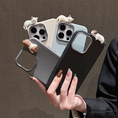 Cute 3D Cat Lichee Pattern Silicone Phone Case For iPhone