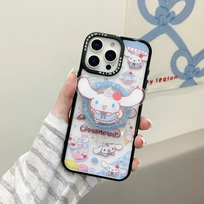 Magnetic Holder Magsafe Wireless Cute Cartoon Sanrio Cinnamoroll Charge Phone Case For iPhone