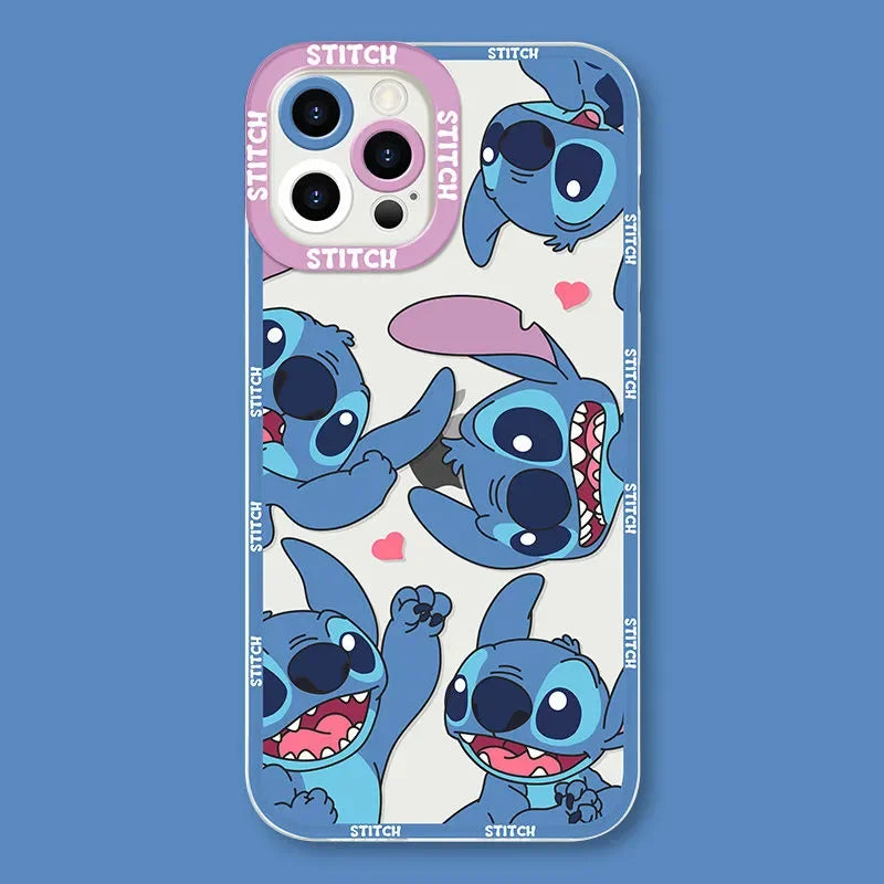 Stitch Happy Lovely Shy Cute Phone Case For iPhone