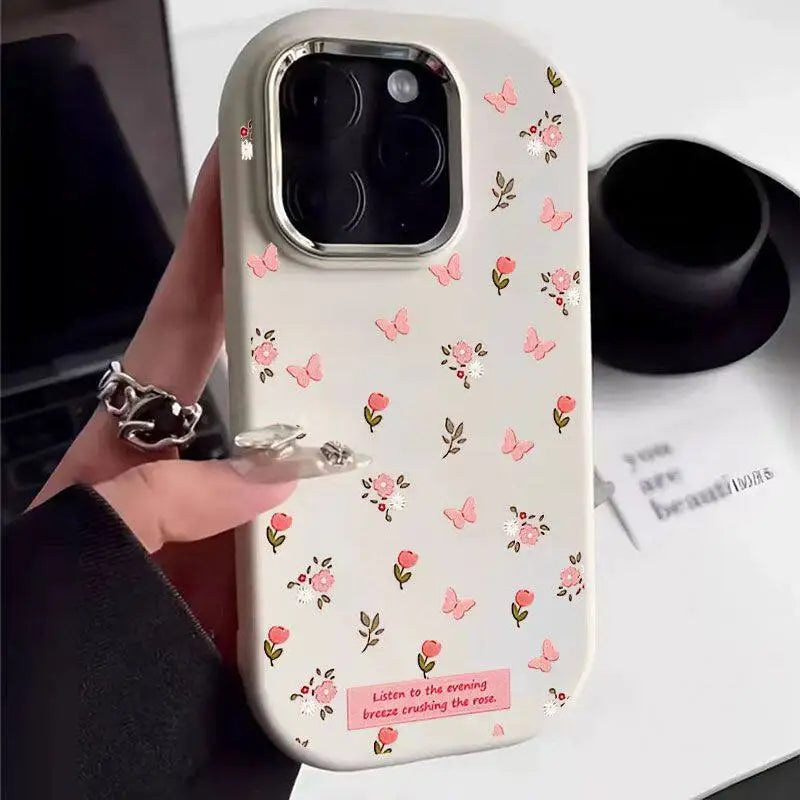 Butterfly Flower Phone Case For IPhone