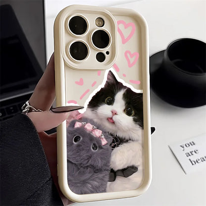 Candy Color Cute Cat Phone Case