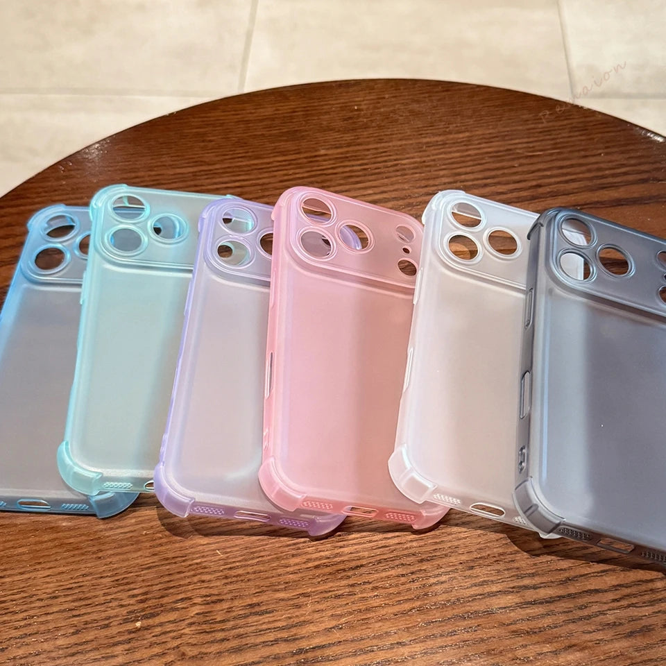 Cute Matte Clear Phone Case For iPhone
