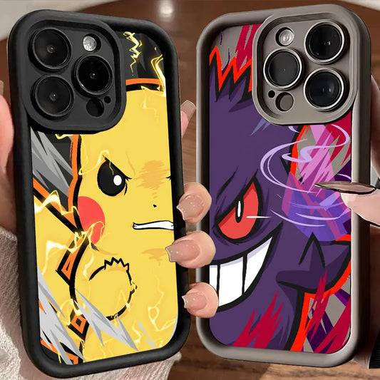 Anime Gengar Pikachu Soft Silicone Phone Case