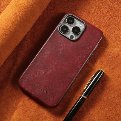 Luxury Ultra Thin Slim Leather For Magsafe Phone Case For iPhone