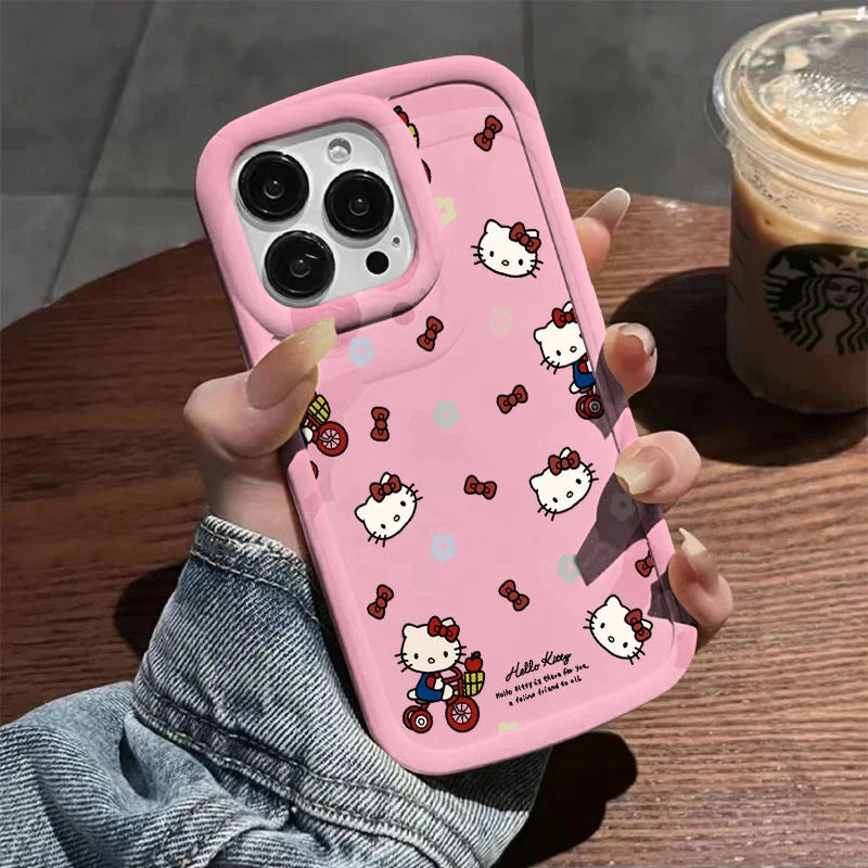 Hello Kitty Bicycle Cartoon Phone Case For iPhone