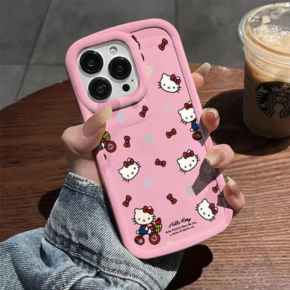 Hello Kitty Bicycle Cartoon Phone Case For iPhone