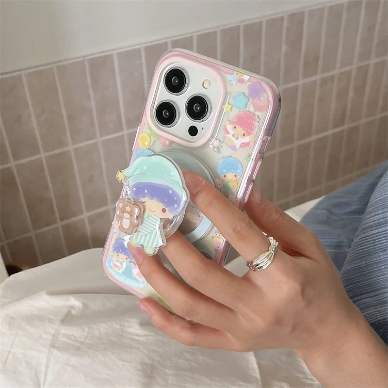 Kawaii Cartoon Magnetic Stand Phone Case
