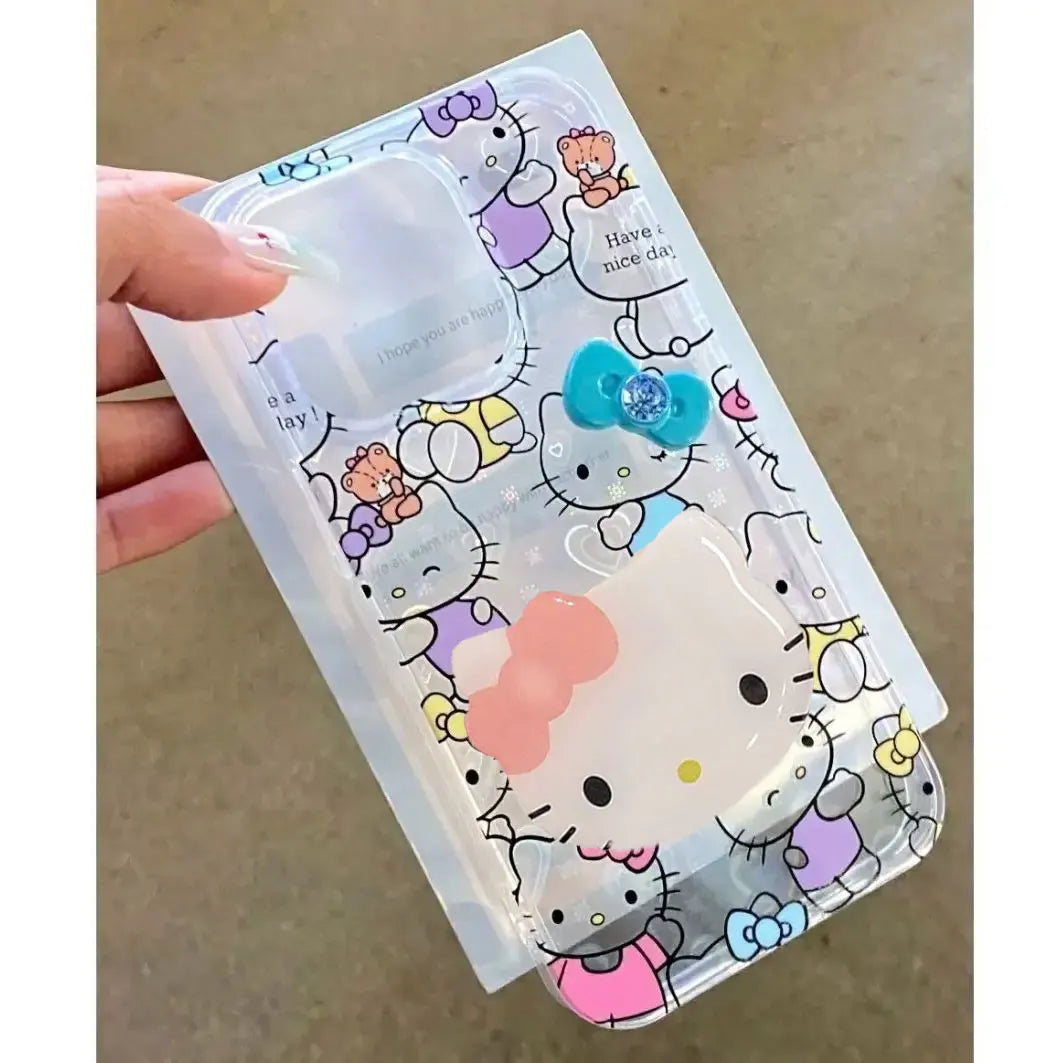 Hello Kitty Bow Love Full Phone Case For iPhone