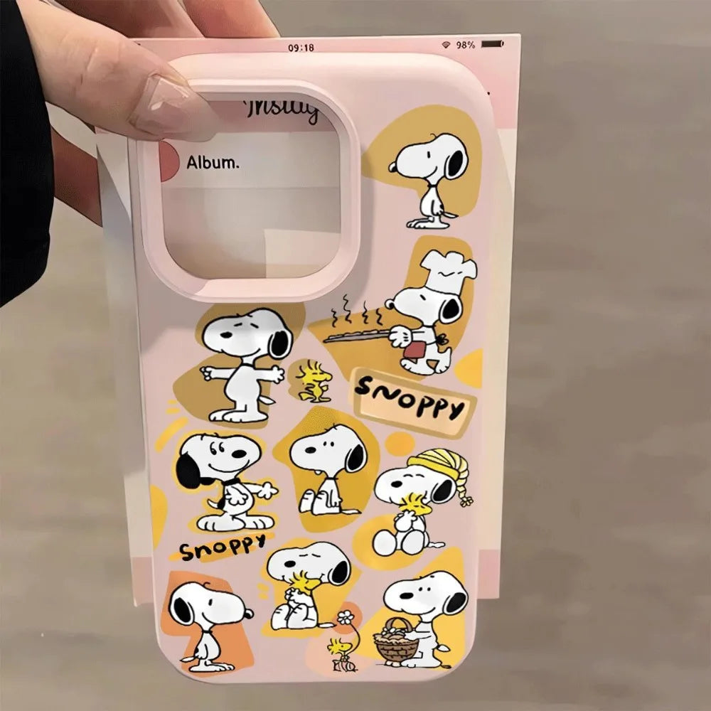 Cute Cartoon Animation Creative Soft Shell Snoopy Mobile Phone Case For iPhone