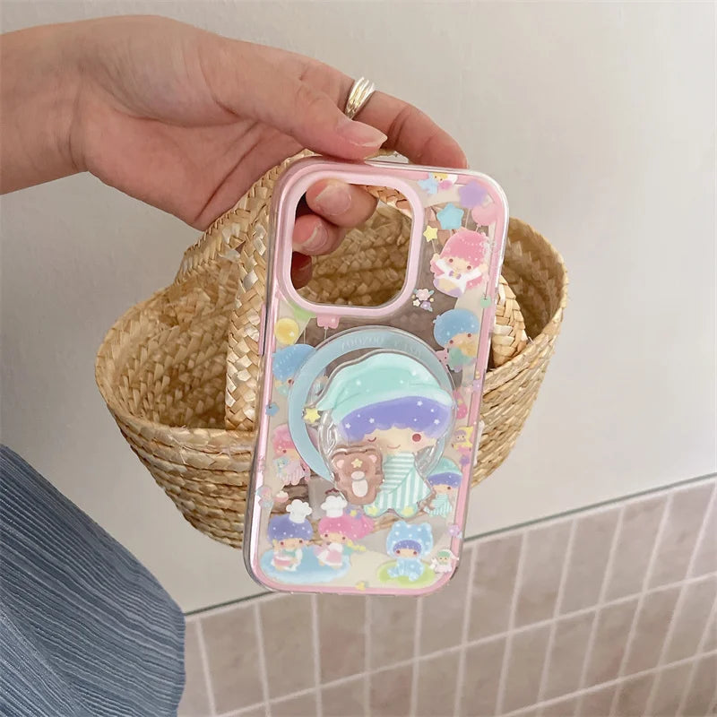 Kawaii Cartoon Magnetic Stand Phone Case