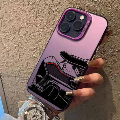 Male Men Sports Car Cartoon Line Coque For iPhone