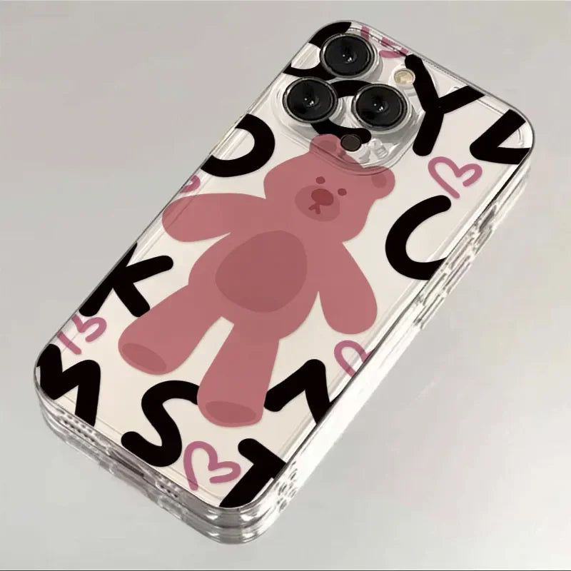 Lovely Pink Bear Phone Case