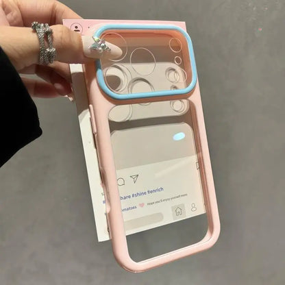 Transparent Double Color Contrast Case For iPhone