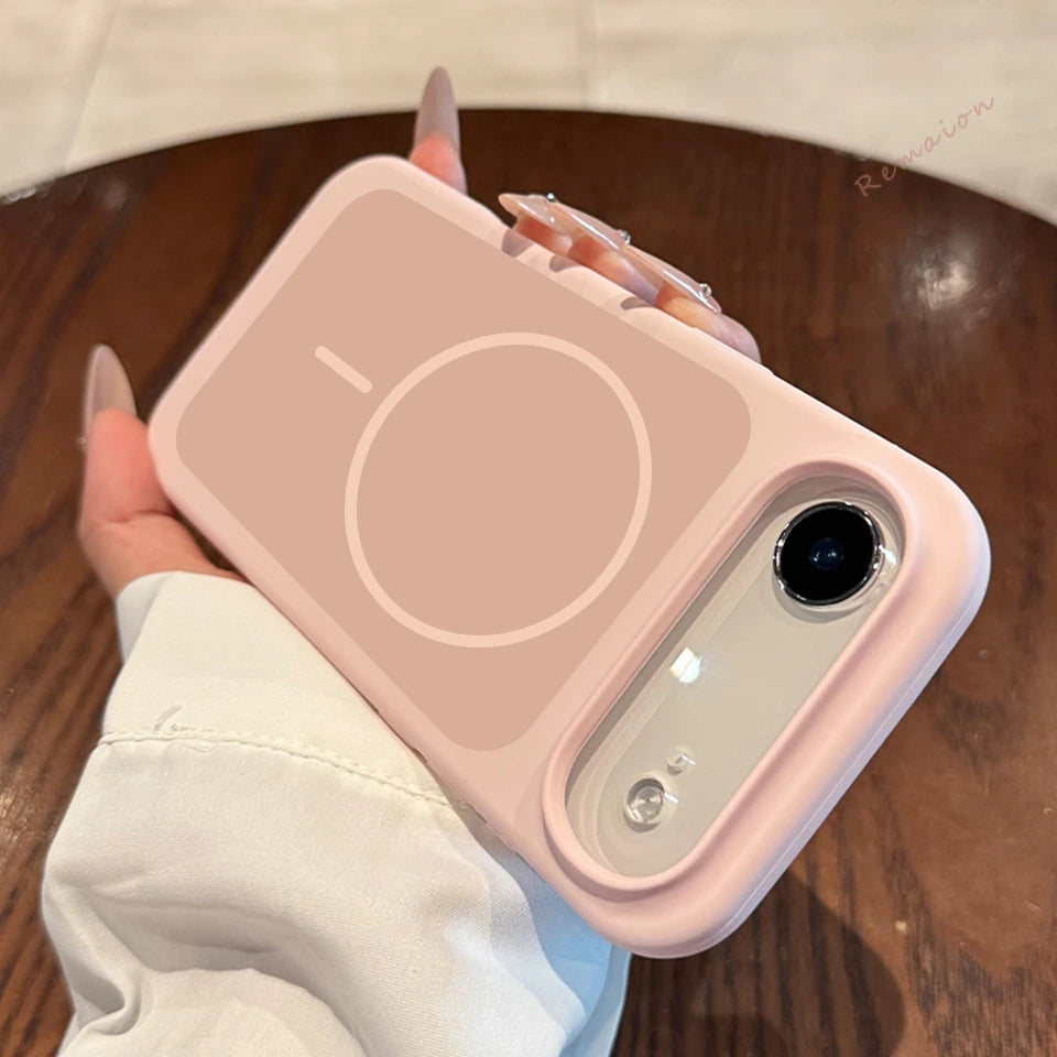 Magnetic Liquid Silicone Phone Case For iPhone