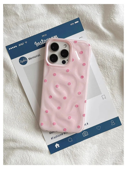 Love Polka Dot Folds Texture Phone Case