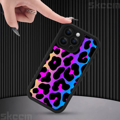 Colorful Leopard Pattern Silicone Soft Phone Case For iPhone