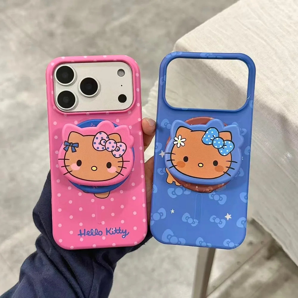 Korean New Cute Cartoon Sanrio Black Skinned HelloKitty Phone Case For iPhone