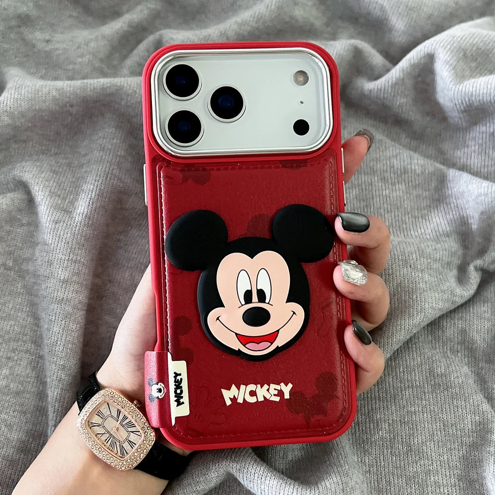 Disney Mickey Mouse Leather Phone Case For iPhone