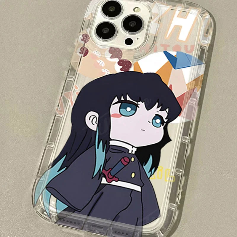 Demon Slayer Anime Clear Phone Case For iPhone