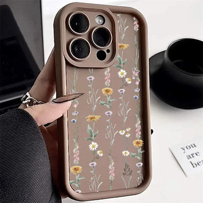 Flower Silicone Phone Case For iPhone