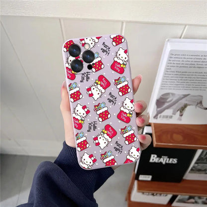 Merry Hello Kittys Christmas Phone Case For iPhone