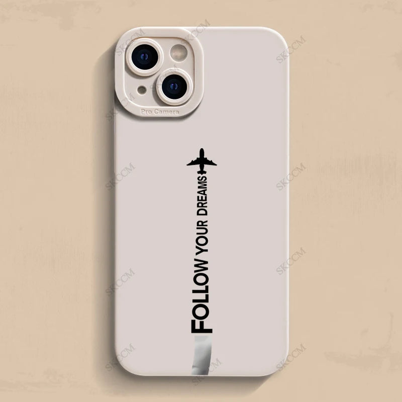 Stylish Airplane Graphic Phone Case For iPhone