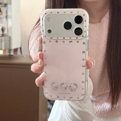 Luxury Drip Glue Gilded Three Kitty Hot Sale Phone Case For iPhone