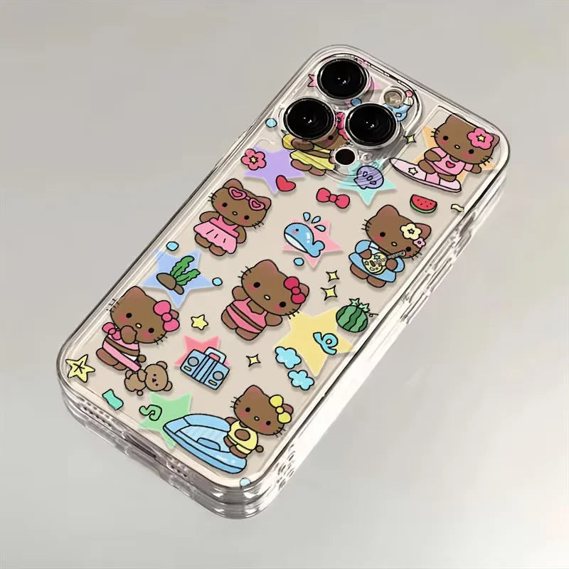 Screen Cute Phone Case Hello Kittys For iPhone