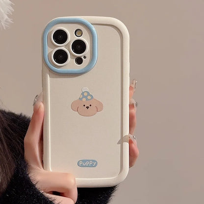 Cute Cartoon Puppy Phone Case Bear Pendant For iPhone