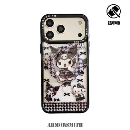 Magnetic Holder Wireless Charge Sanrio Hello Kitty Kuromi Melody Phone Case For iPhone