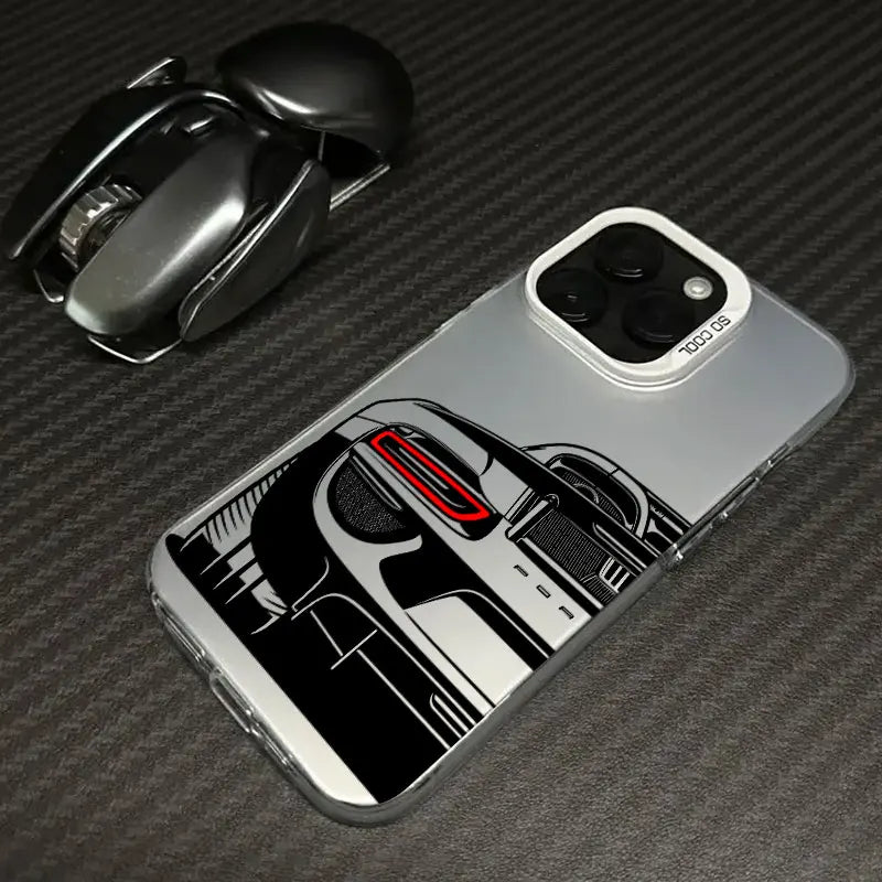 Male Men Sports Car Cartoon Line Coque For iPhone