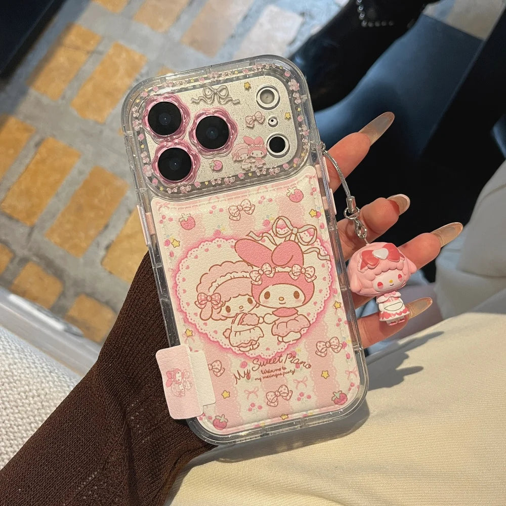 Leather Little Sheep Melody Phone Case With Bracelet Phone Case For iPhone