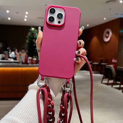 Crossbody Lanyard Cord Soft Acrylic Bracelet Case For iPhone