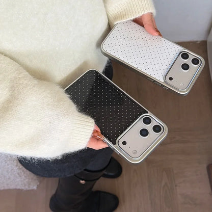 Candy Color Polka Dot Plating Case  For iPhone