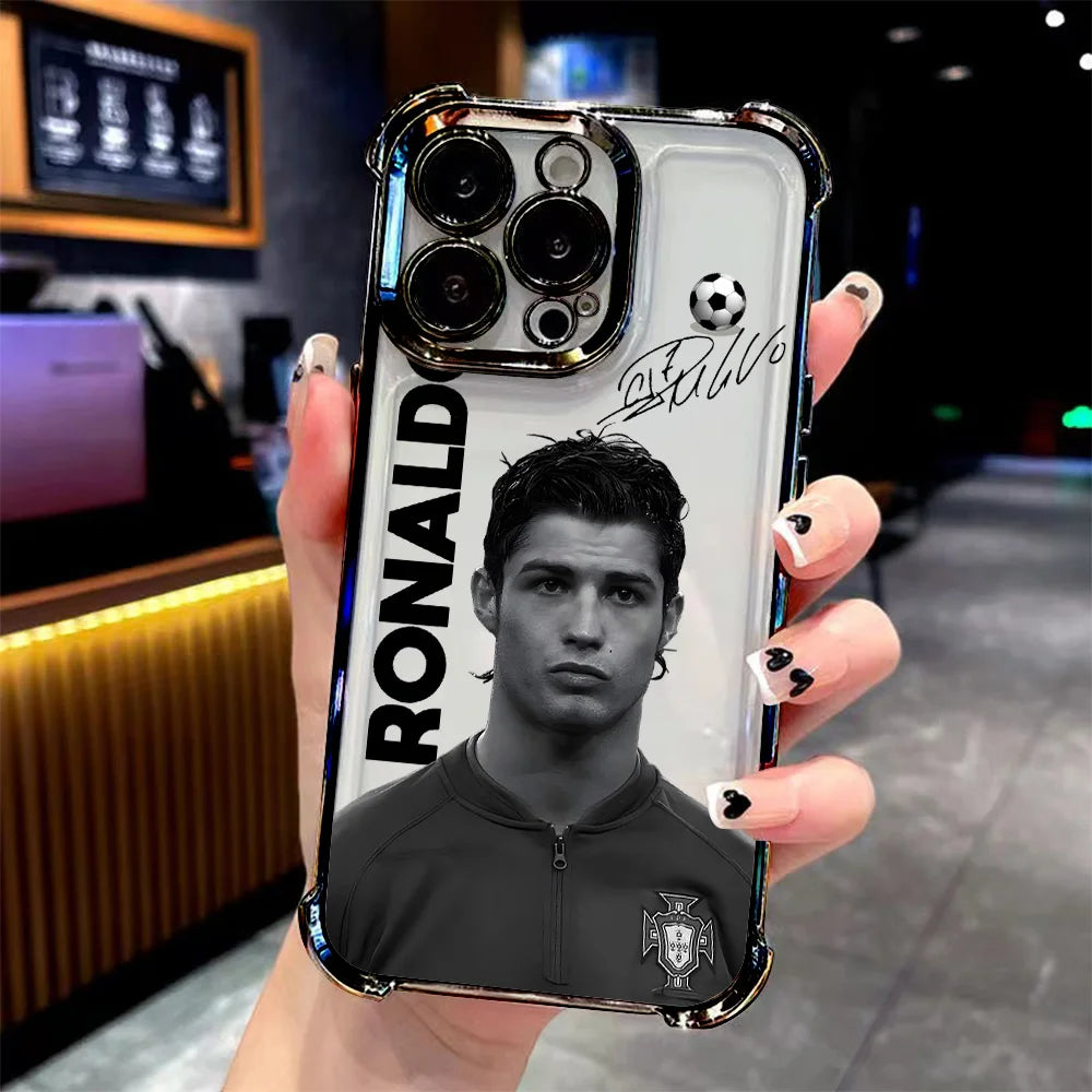 Famous Football Players CR7 Plating Phone Case For iPhone