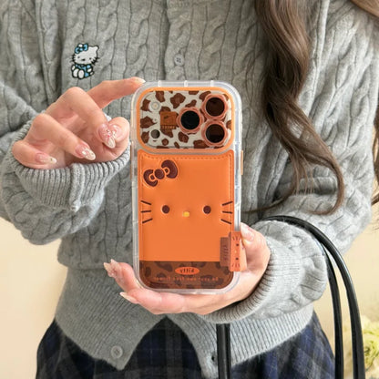 Cute Cartoon Sanrio Leather HelloKitty Phone Case For iPhone