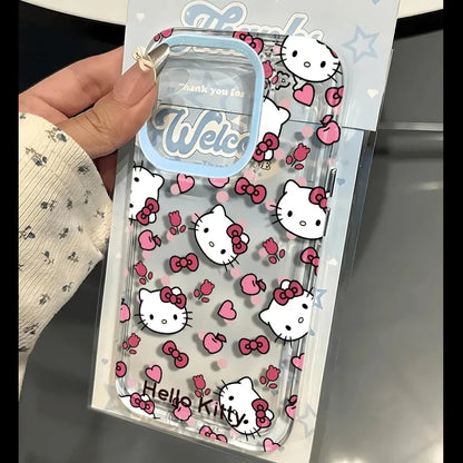 Hello Kitty Bow Full Screen Face Phone Case For iPhone